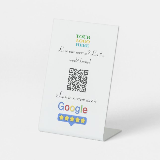 Expositor En L Código QR de Reseñas de Google | Retroalimentación (Anverso)