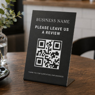 Expositor En L Código QR de reseñas empresa comercial