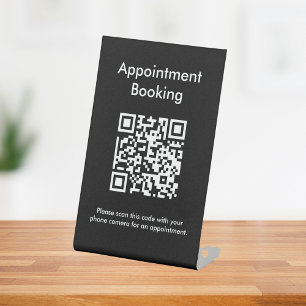 Expositor En L Código QR de reserva de cita