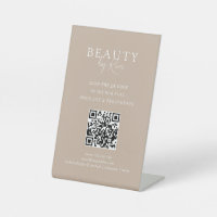 Código QR de Salón Elegante Minimalista Marrón y B