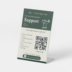 Expositor En L Código QR de Soporte Estético Consejos de Cash A