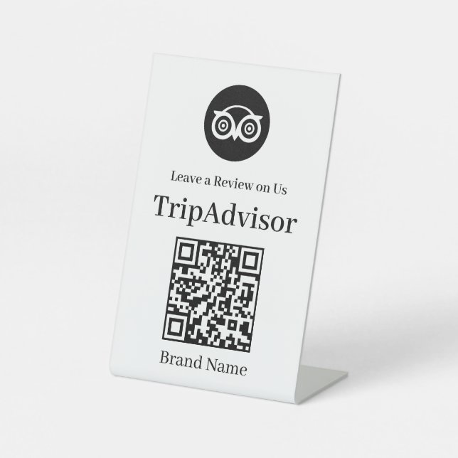 Expositor En L Código QR de Tripadvisor | Reseña personalizada de (Anverso)