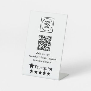Expositor En L Código QR de Trustpilot   Pantalla de vínculo de r