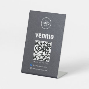 Expositor En L Código QR de Venmo   Escanea para Pagar Logo de Ne
