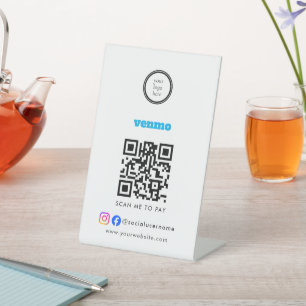 Expositor En L Código QR de Venmo   Escanea para Pagar Logo de Ne