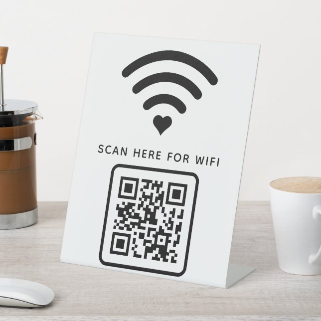 Expositor En L Código QR de Wifi Escanear para Conectar Autoadhes (In Situ)