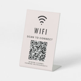 Expositor En L Código QR de Wifi Escaneo para Conectar Rosa
