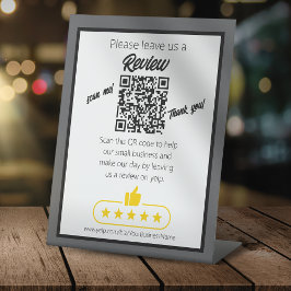 Expositor En L Código QR 'déjanos una revisión' YELP