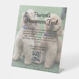 Expositor En L Código QR del Fondo para la Luna de Miel de Nuestr