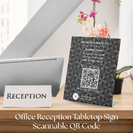 Expositor En L Código QR del logotipo comercial del degradado neg