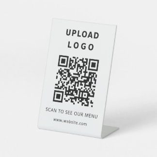 Expositor En L Código QR del logotipo de la empresa Menú sin cont