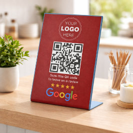 Expositor En L Código QR del logotipo de revisión de negocio pers