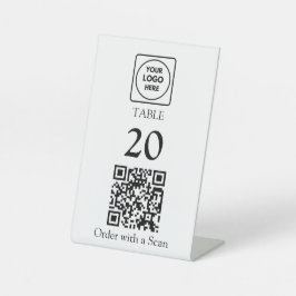 Expositor En L Código QR del restaurante | Número de mesa Ordenar