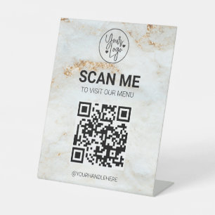 Expositor En L Código QR logotipo comercial Menú moderno sin cont
