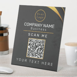 Expositor En L Código QR logotipo comercial moderno