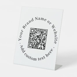 Expositor En L Código QR minimalista blanco | Marca personalizada