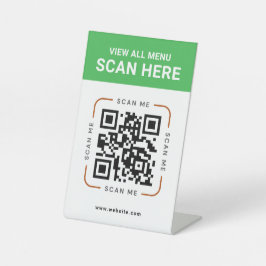 Expositor En L Código QR moderno | Letrero de mesa de menú digita