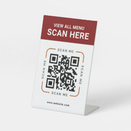 Expositor En L Código QR moderno | Letrero de mesa de menú digita