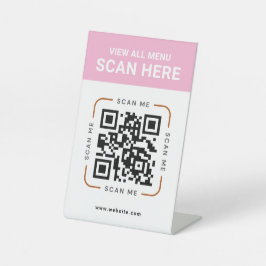 Expositor En L Código QR moderno | Letrero de mesa de menú digita
