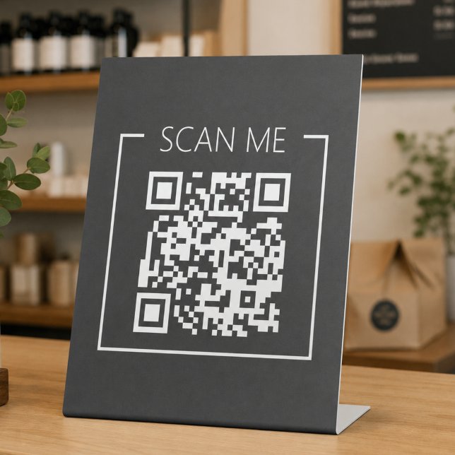Expositor En L Código QR Negro Escanearme Negocio (Subido por el creador)