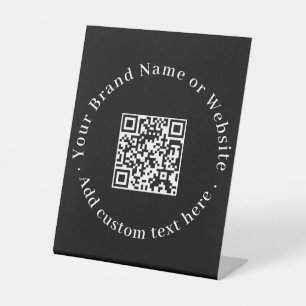 Expositor En L Código QR negro   Moderna y elegante página web de