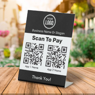 Expositor En L Código QR Pago De Cartera Electrónica Por Carteras