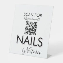 Código QR para citas de salón de uñas minimalista 