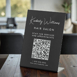 Expositor En L Código QR para la firma de negocios Negro