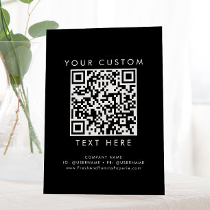 Expositor En L Código QR para moda Negros de Negocios o Personali