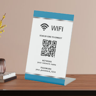 Expositor En L Código QR personalizado de red wifi y contraseña