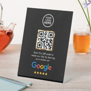 Expositor En L Código QR personalizado de reseñas de Google para