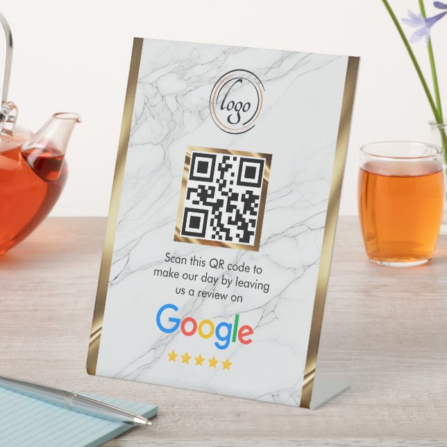 Expositor En L Código QR personalizado de reseñas de Google para  (In Situ)
