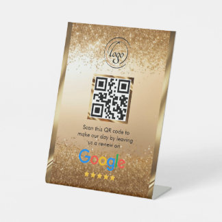 Expositor En L Código QR personalizado de reseñas de Google para 