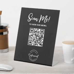 Expositor En L Código QR personalizado del menú del restaurante E