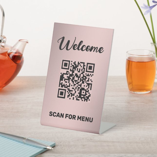 Expositor En L Código QR personalizado Dorado (In Situ)