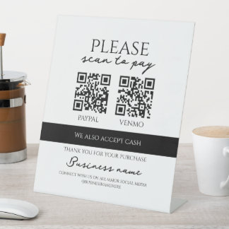 Expositor En L Código QR personalizado para pagar con escaneo com