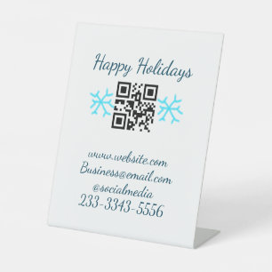 Expositor En L código QR personalizado simple agregue su nombre t