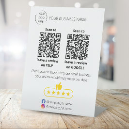 Expositor En L Código QR revisión de pequeñas empresas GOOGLE y Y