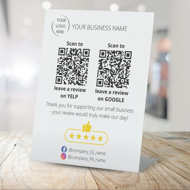 Expositor En L Código QR revisión de pequeñas empresas GOOGLE y Y (Subido por el creador)
