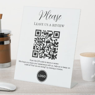 Expositor En L Código QR Revisión del cliente