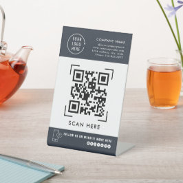 Expositor En L Código QR Síguenos | Logotipo Profesional Empresar