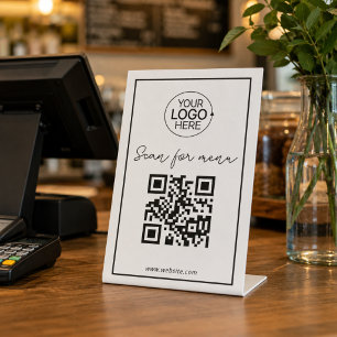 Expositor En L Código QR simple Añadir el guión del menú sin cont