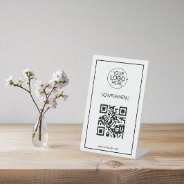 Expositor En L Código QR simple Añadir el logotipo sin contacto M