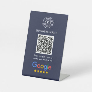 Expositor En L Código QR simple de reseñas personalizadas de Goog