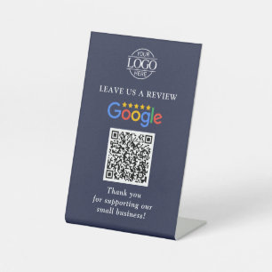 Expositor En L Código QR simple de reseñas personalizadas de Goog