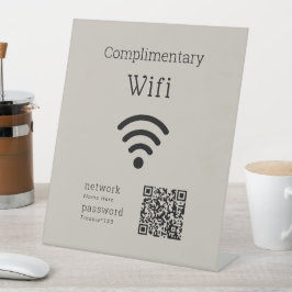 Expositor En L Código Wifi Gratuito Black & Tan Personalizado