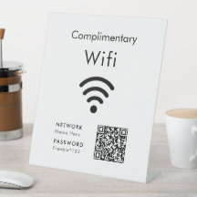 Código Wifi Gratuito Blanco y Negro