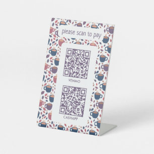 Expositor En L CÓDIGOS QR PARA PAGAR CON ESCANEO Cafetería de caf