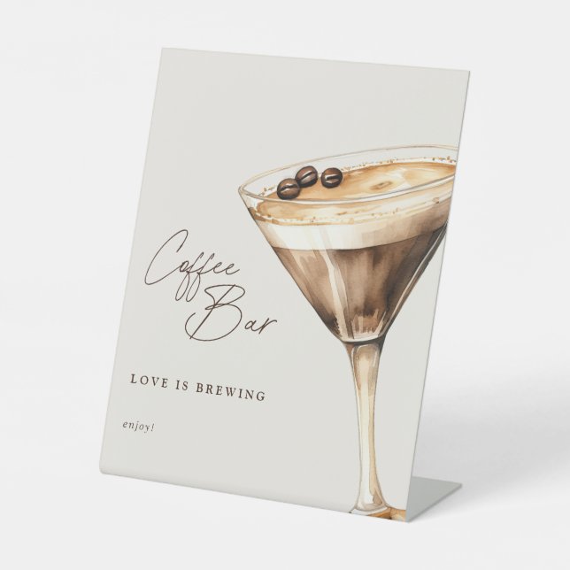 Expositor En L Coffee Bar Bridal Shower Espresso Martini (Anverso)