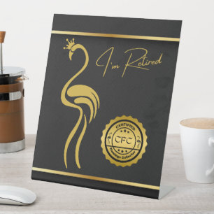 Expositor En L Colector Flamingo Certificado Retirado Oro Negro